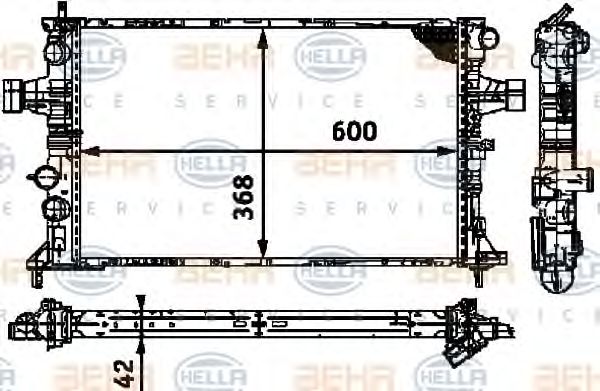 Radiator, racire motor OPEL ASTRA G 2,0D/B 98-05