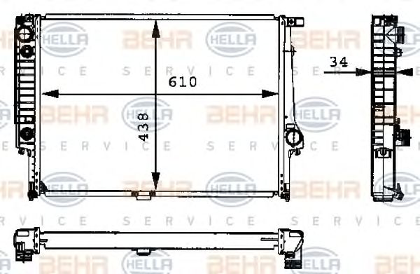 Radiator, racire motor BMW 530