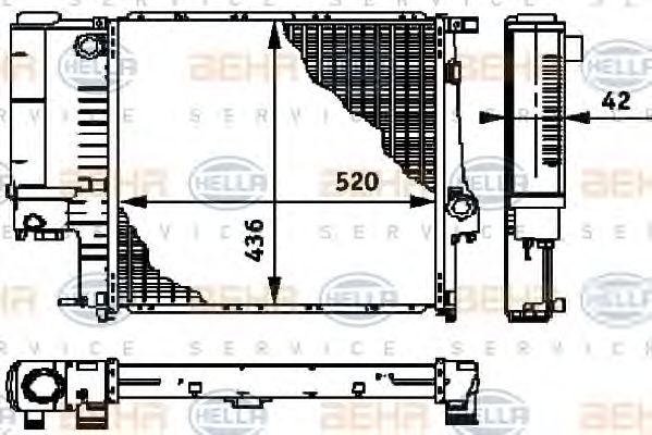 Radiator, racire motor BMW 5 E34 89-97 2,0-2,5