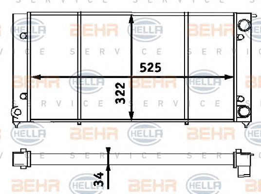 Radiator, racire motor VW GOLF 2 1,6