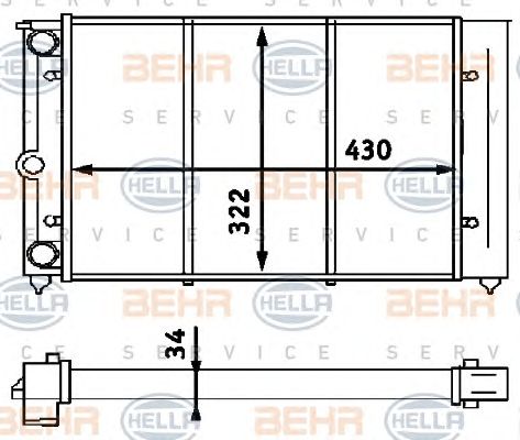 Radiator, racire motor VW GOLF/PASSAT 1,0-1,8