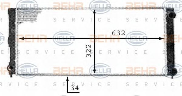 Radiator, racire motor VW PASSAT 88-97 1,6-2,0