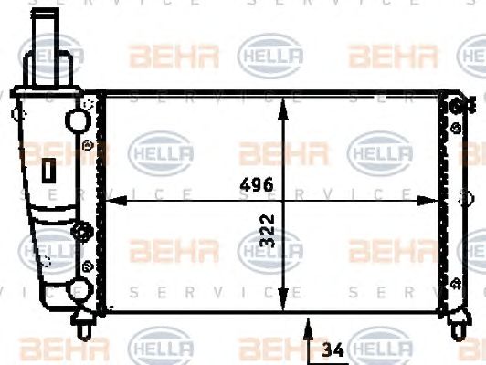 Radiator, racire motor FIAT PUNTO 1,1/1,2 16V 93-99