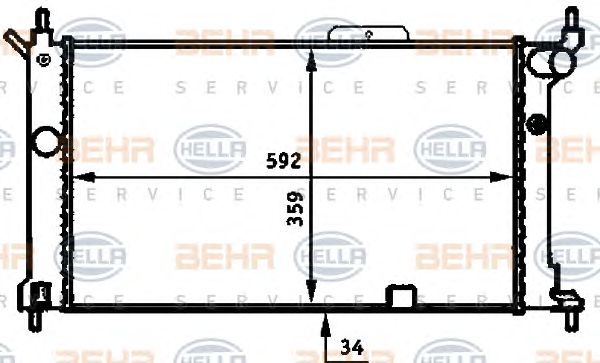 Radiator, racire motor OPEL ASTRA F 1,4-2,0 91-02