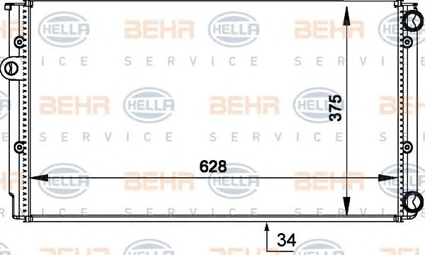 Radiator, racire motor VW GOLF 3/4/VENTO 1,6-2,0 1,9TDI