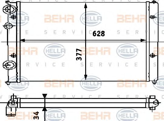 Radiator, racire motor VW POLO 1,4-2,0/1,9TDI +AC SEAT IBIZA