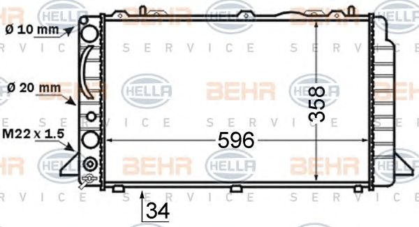 Radiator, racire motor VW A80 1,6-2,3 91-96