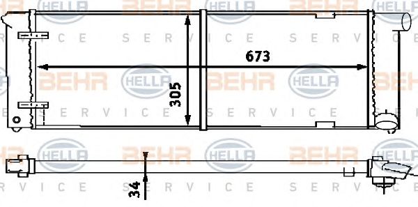 Radiator, racire motor VW GOLF 2 1,6/1,8 83-91