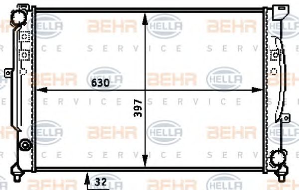 Radiator, racire motor VW A4/PASSAT 2,4/2,5TDI 2,6-2,8