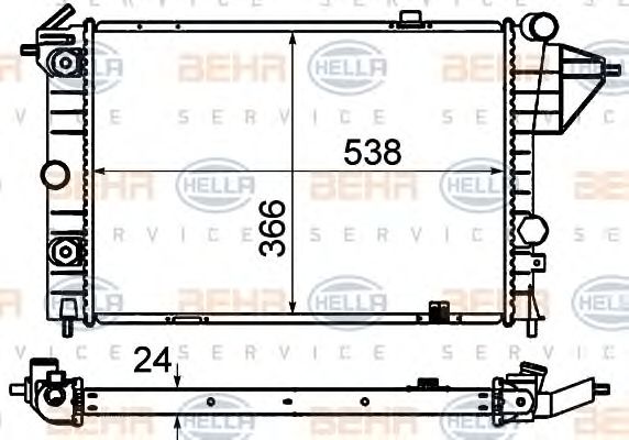 Radiator, racire motor OPEL VECTRA A 1,6-2,0