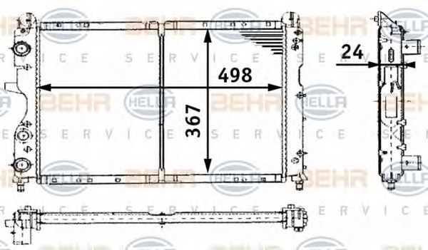 Radiator, racire motor ALFA 155 1,7-2,0T.S.