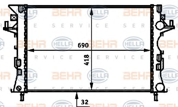 Radiator, racire motor RENAULT LAGUNA 1,9DCI 01-