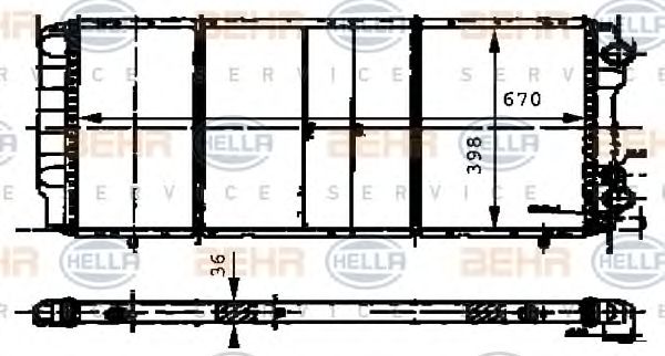 Radiator, racire motor RENAULT TRAFIC 2,5D 89-01