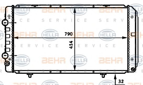 Radiator, racire motor FIAT DUCATO 94- 1,9/2,5/2,8D/TD -99