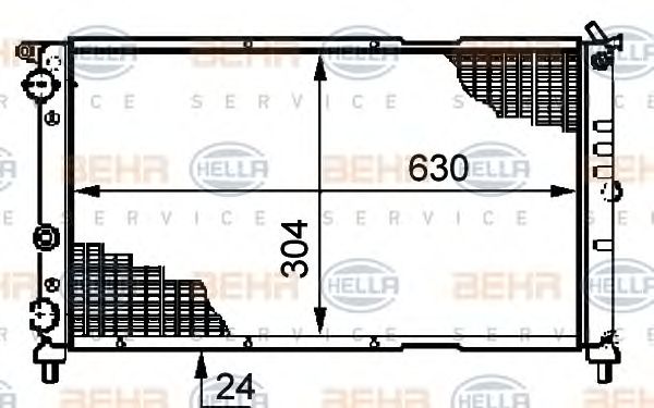 Radiator, racire motor FIAT PUNTO 1,7TD 94-00