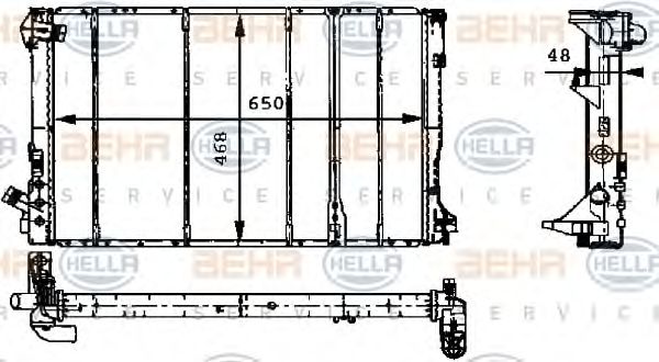 Radiator, racire motor RENAULT LAGUNA 2,2DT 96-01