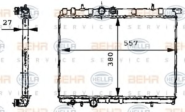 Radiator, racire motor PEUGEOT 206 1,1-2,0 00-