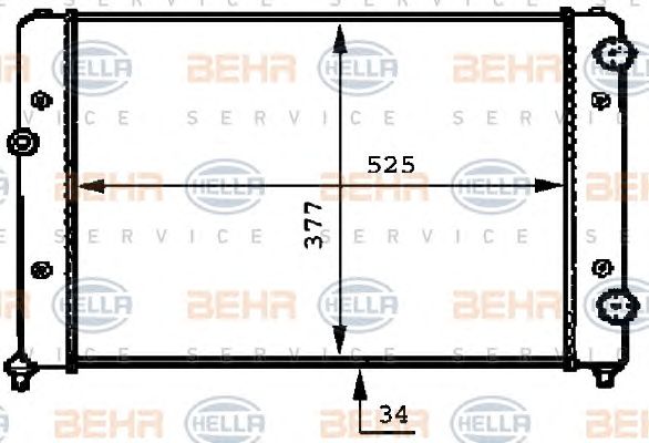 Radiator, racire motor VW PASSAT IV 1.6B