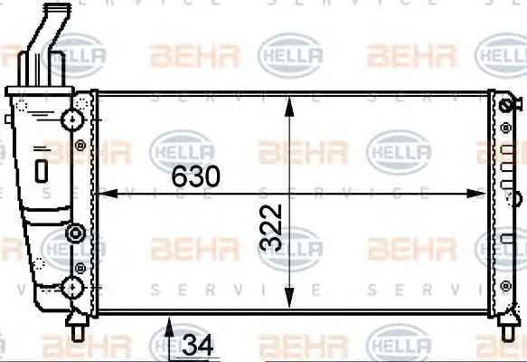 Radiator, racire motor FIAT PUNTO 1,2 16V 93-99