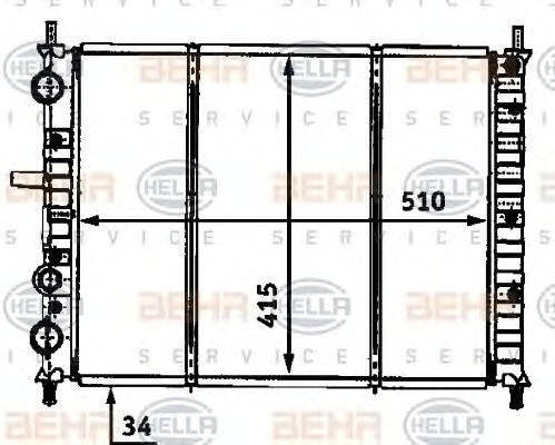 Radiator, racire motor FIAT BRAVO/MAREA 2,0 20V 95-99