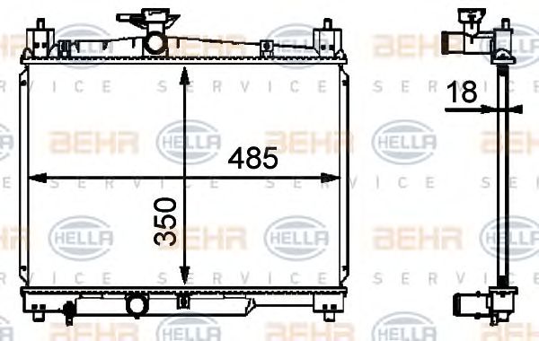 Radiator, racire motor TOYOTA YARIS 1,0/1,3 99-