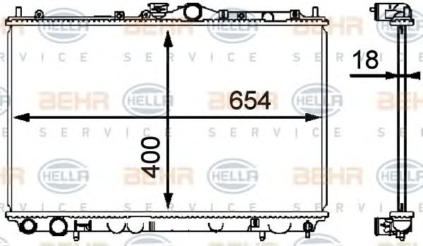 Radiator, racire motor VOLVO S40/V40 1,9TD MITSUBISHI CARIS