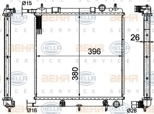 Radiator, racire motor CITROEN C2/C3 03- 1,4/1,6