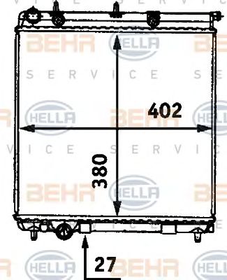 Radiator, racire motor CITROEN C2 03- PEUGEOT 207 06- 1330000000