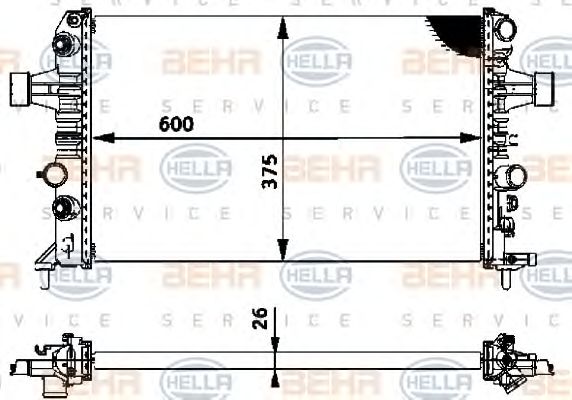 Radiator, racire motor OPEL ASTRA G 04- 1,6 16V