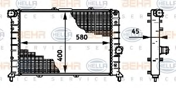 Radiator, racire motor LANCIA LYBRA 1,9/2,4JTD