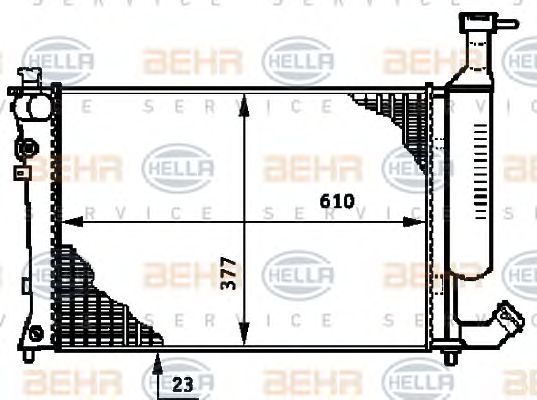 Radiator, racire motor CITROEN BERLINGO 1,4-1,8B 96-