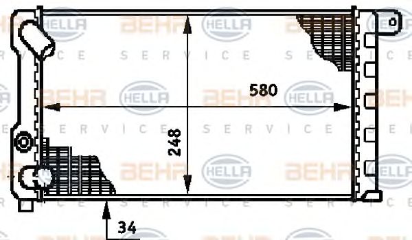 Radiator, racire motor FIAT PANDA 1,0/1,1 4X4