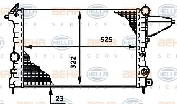 Radiator, racire motor OPEL VECTRA A 1,4-1,6B -AC 88-