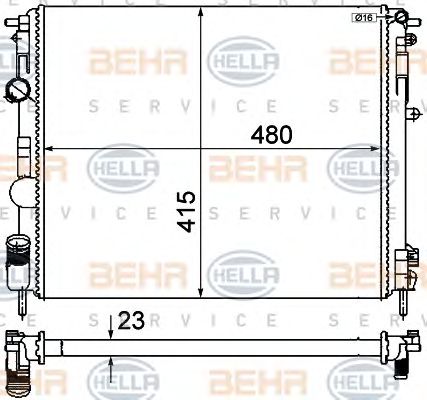 Radiator, racire motor RENAULT CLIO/KANGOO 1,2 97-