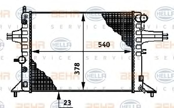 Radiator, racire motor OPEL ASTRA G 1,4-1,8 98-05 -AC