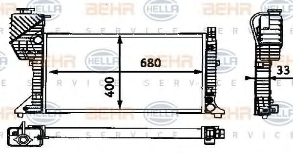 Radiator, racire motor MERCEDES-BENZ SPRINTER 208-312 95-00 -AC