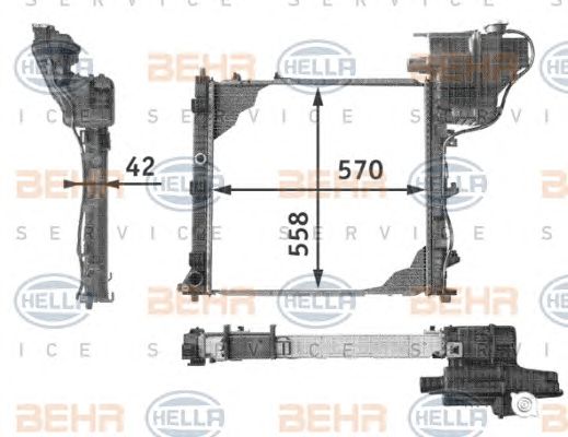 Radiator, racire motor MERCEDES-BENZ VITO W638 2,0/2,3/2,8/2,2CDI