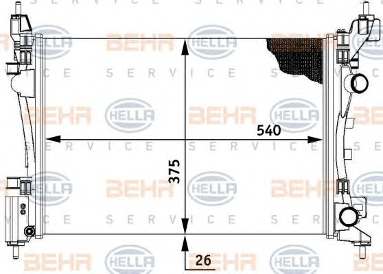 Radiator, racire motor OPEL CORSA D 1,0-1,4 1300279