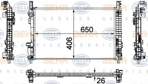 Radiator, racire motor MERCEDES-BENZ A-CLASSE W169 04- B-CLASSE W245