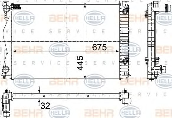 Radiator, racire motor AUDI A6 2,0TDI/2,0TFSI 04-11