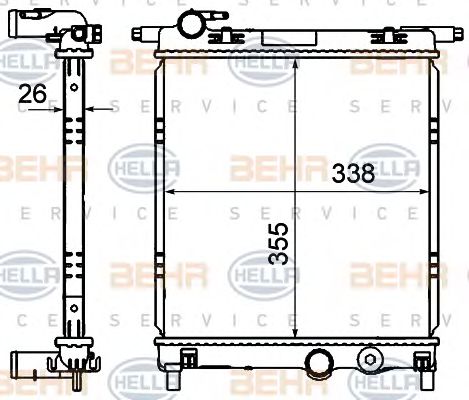 Radiator, racire motor VW UP/MII/CITYGO 12- 1.0 +AC