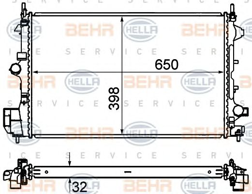 Radiator, racire motor OPEL VECTRA C 1,9CDTI 04-