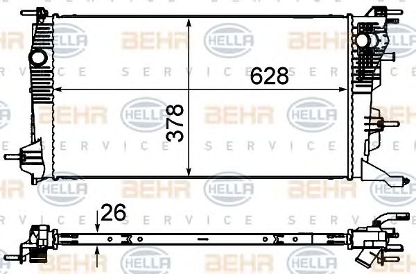 Radiator, racire motor RENAULT MEGANE III 08- SCENIC 09-