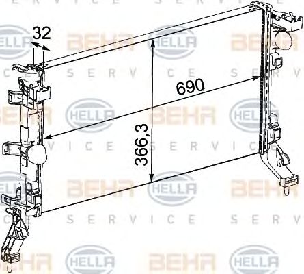 Radiator, racire motor RENAULT LAGUNA 07-