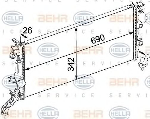 Radiator, racire motor RENAULT LAGUNA 1,5DCI/2,0DCI 07-