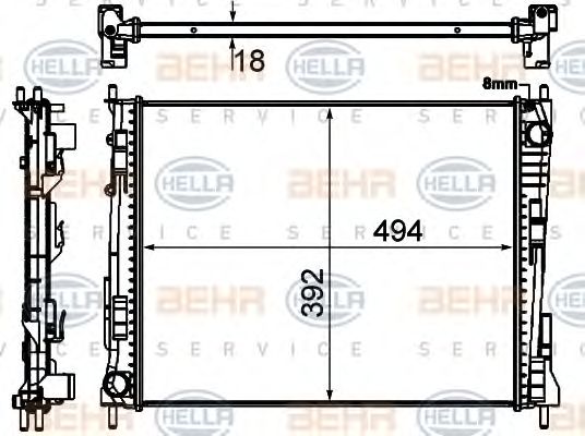 Radiator, racire motor RENAULT TWINGO III 07-