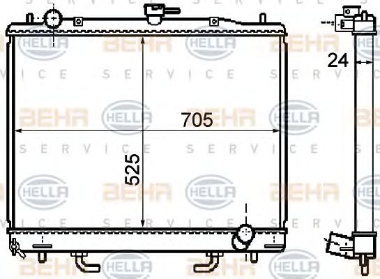 Radiator, racire motor MITSUBISHI PAJERO 3,2DID 00-