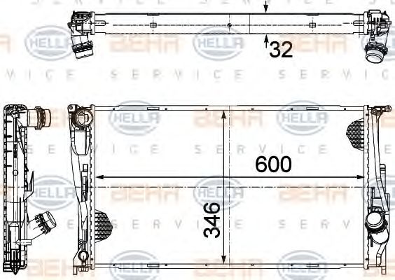 Radiator, racire motor BMW 1/3 E81/E90 04-