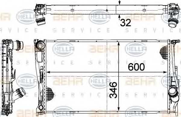 Radiator, racire motor BMW 1/3 E81/E90 04-