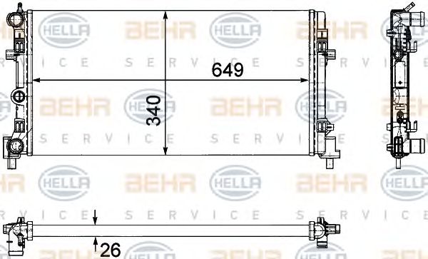 Radiator, racire motor VW POLO 1,2/1,4 09- SEAT IBIZA A1